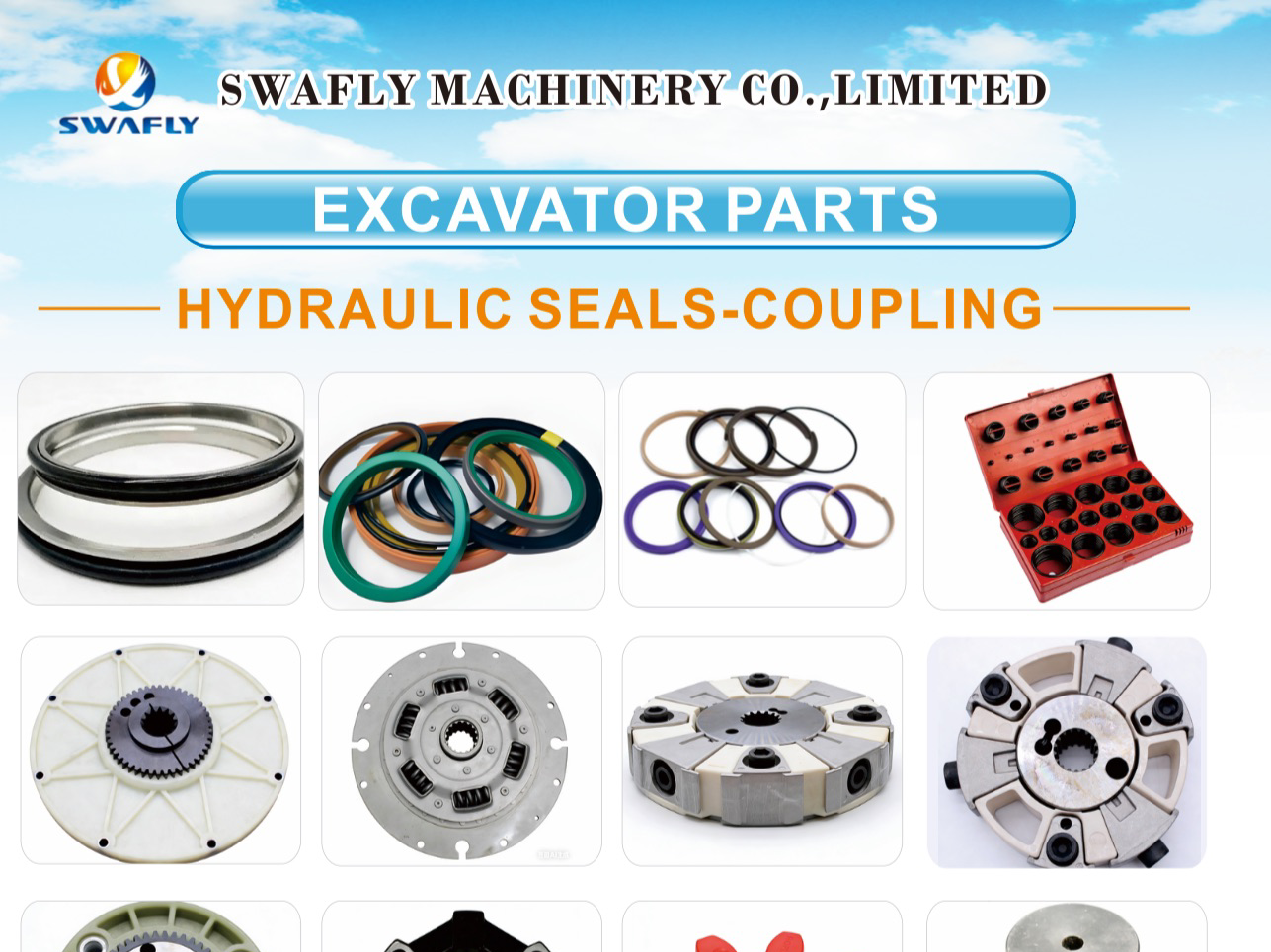 Kokybiški ekskavatorių, krautuvų ir buldozerių sandarikliai ir dalys