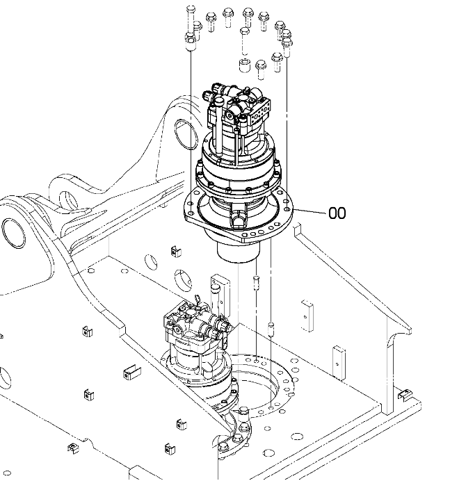 „Hitachi ZX490LC-5A Swing Device“ YB60000926 9301113